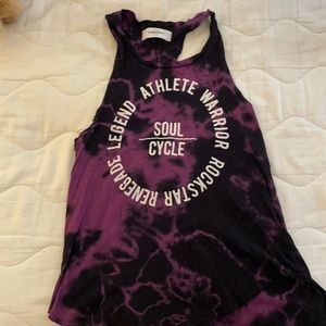 SoulCycle purple tie-dye tank GUC Sz Small